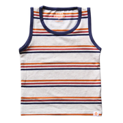 Boys Yarn-Dyed Striped Sleeveless T-Shirt - Beige stripes