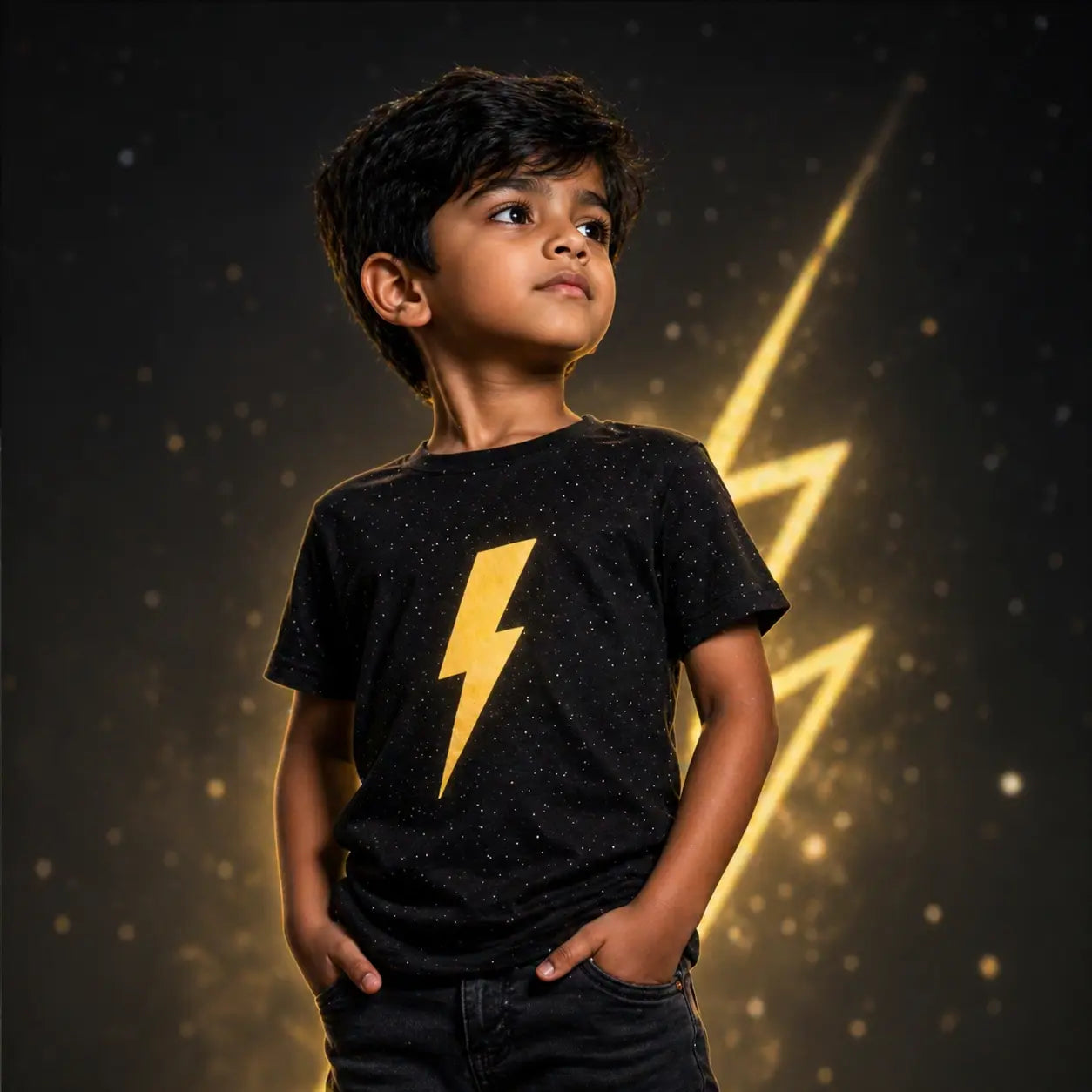 Boys Cotton Thunder Printed Half Sleeve T-Shirt