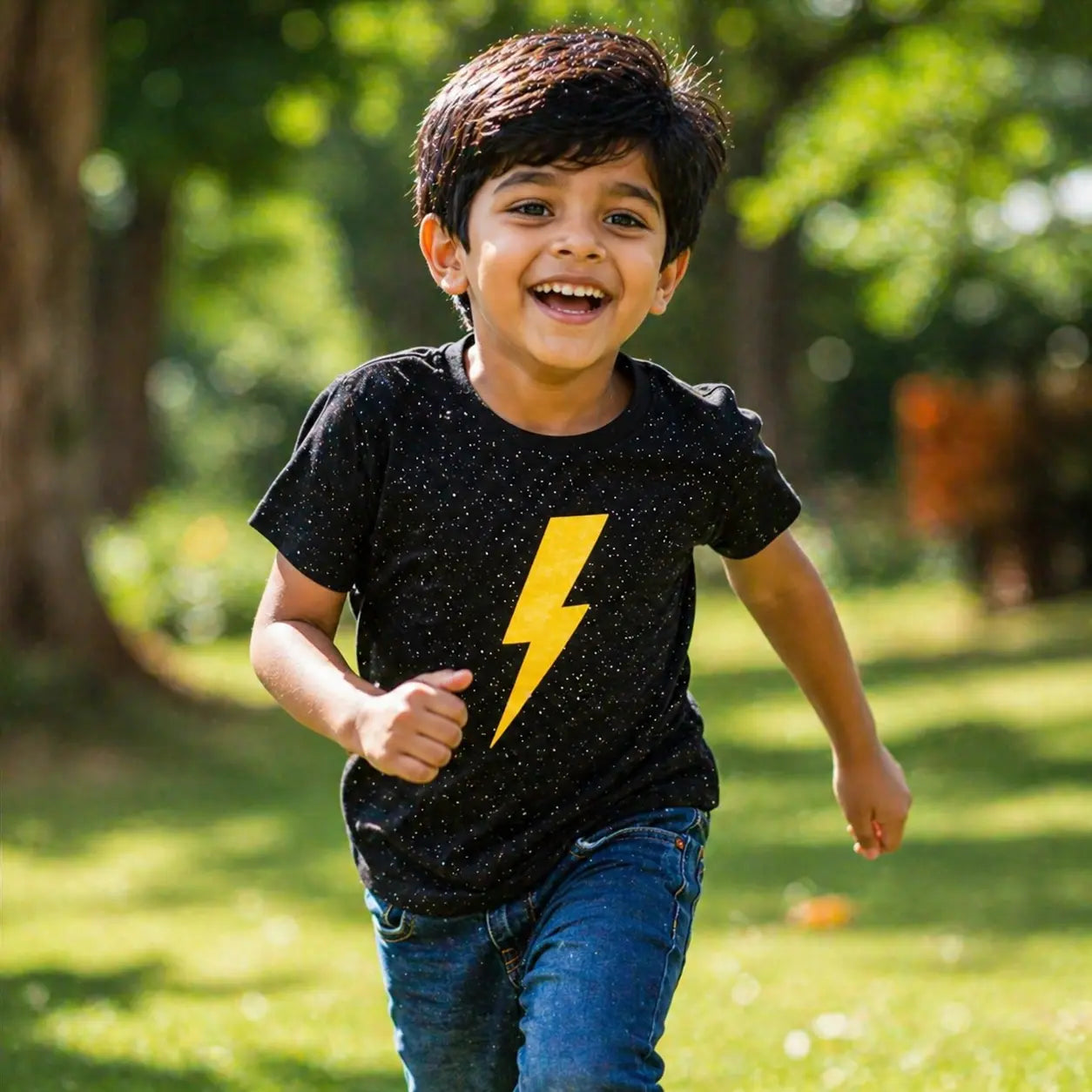 Boys Cotton Thunder Printed Half Sleeve T-Shirt
