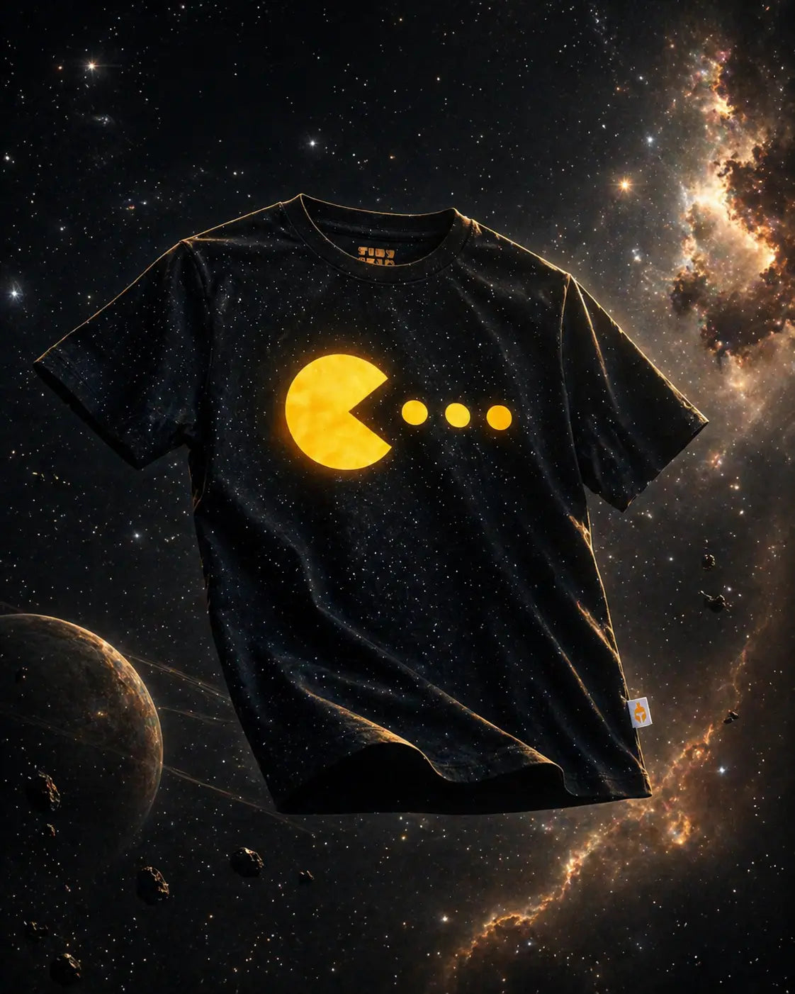 Boys Cotton Pac Man Printed Half Sleeve T-Shirt