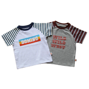 Boys Cotton Half Sleeve Domino Printed T-Shirt