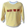 Comfortable Boys Yellow Cotton T-Shirt with Trendy Word Print - Full Sleeve