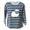 Adorable Boys Sheep Print Cotton T-Shirt in Classic Black with Full Sleeves