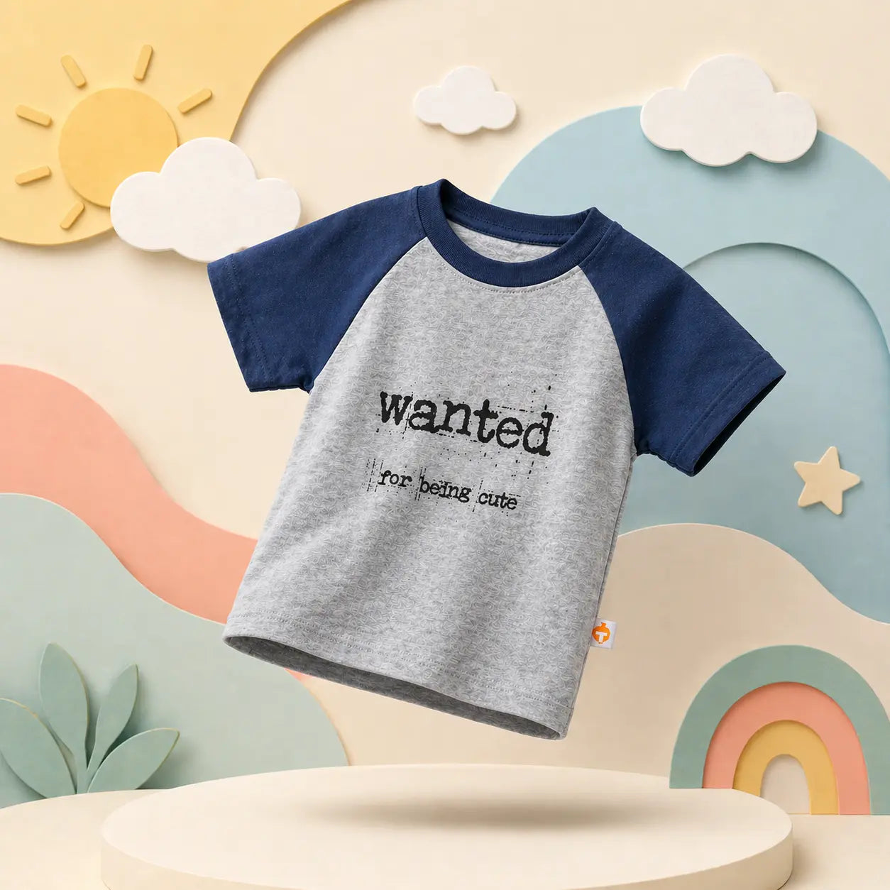 Wanted Printed Boys Cotton Half Sleeve T-Shirt(Ages 2-8 Years) | PlumageShop