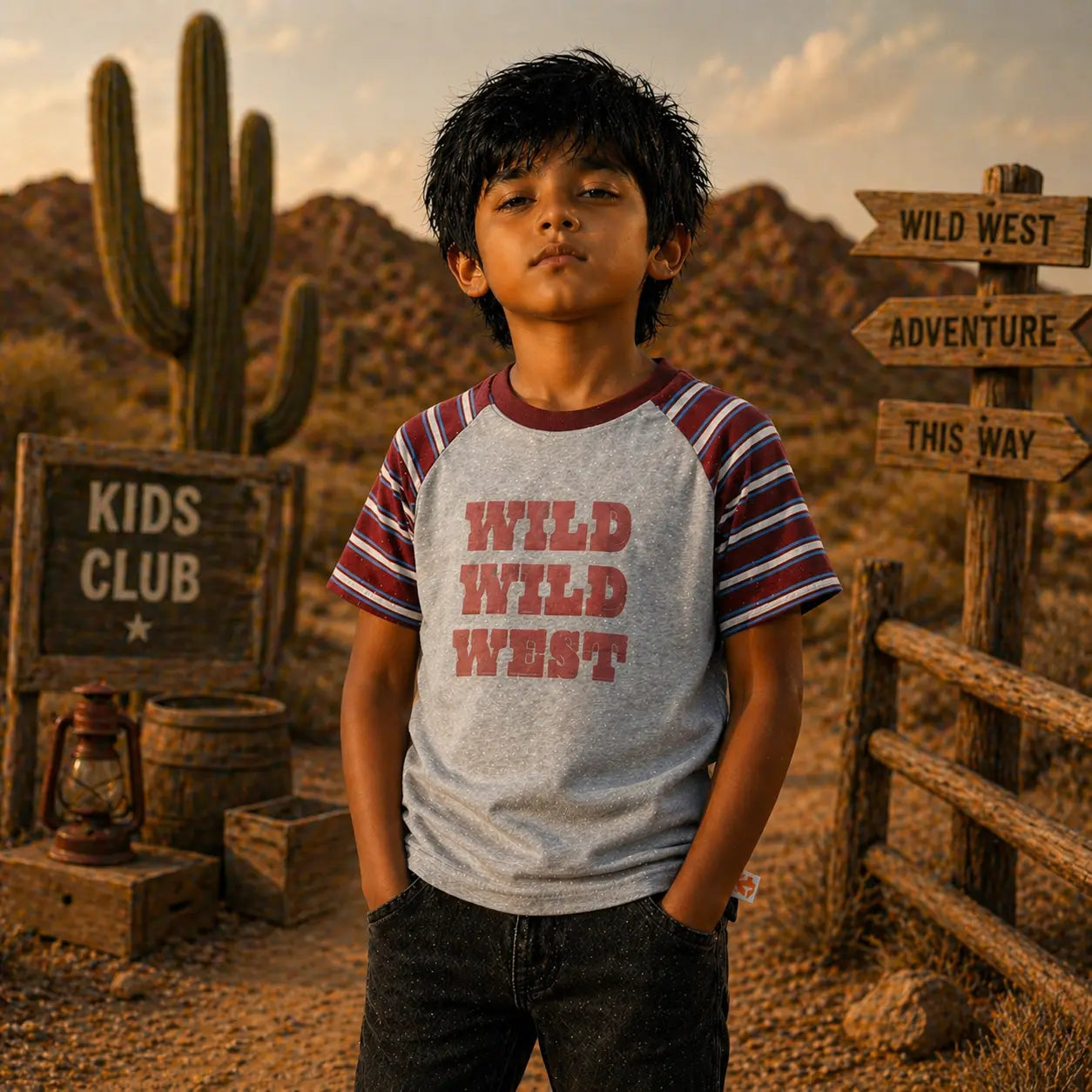Boys Grey double Colour Printed Half Sleeve Printed T-Shirt