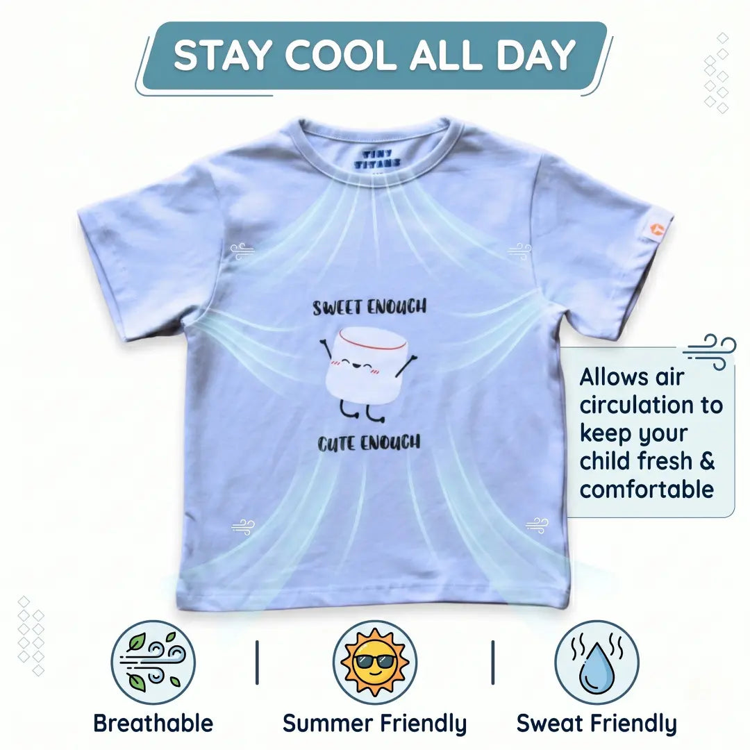 Boys Blue Half Sleeve Cotton T-shirt(Ages 2-8) | Plumageshop