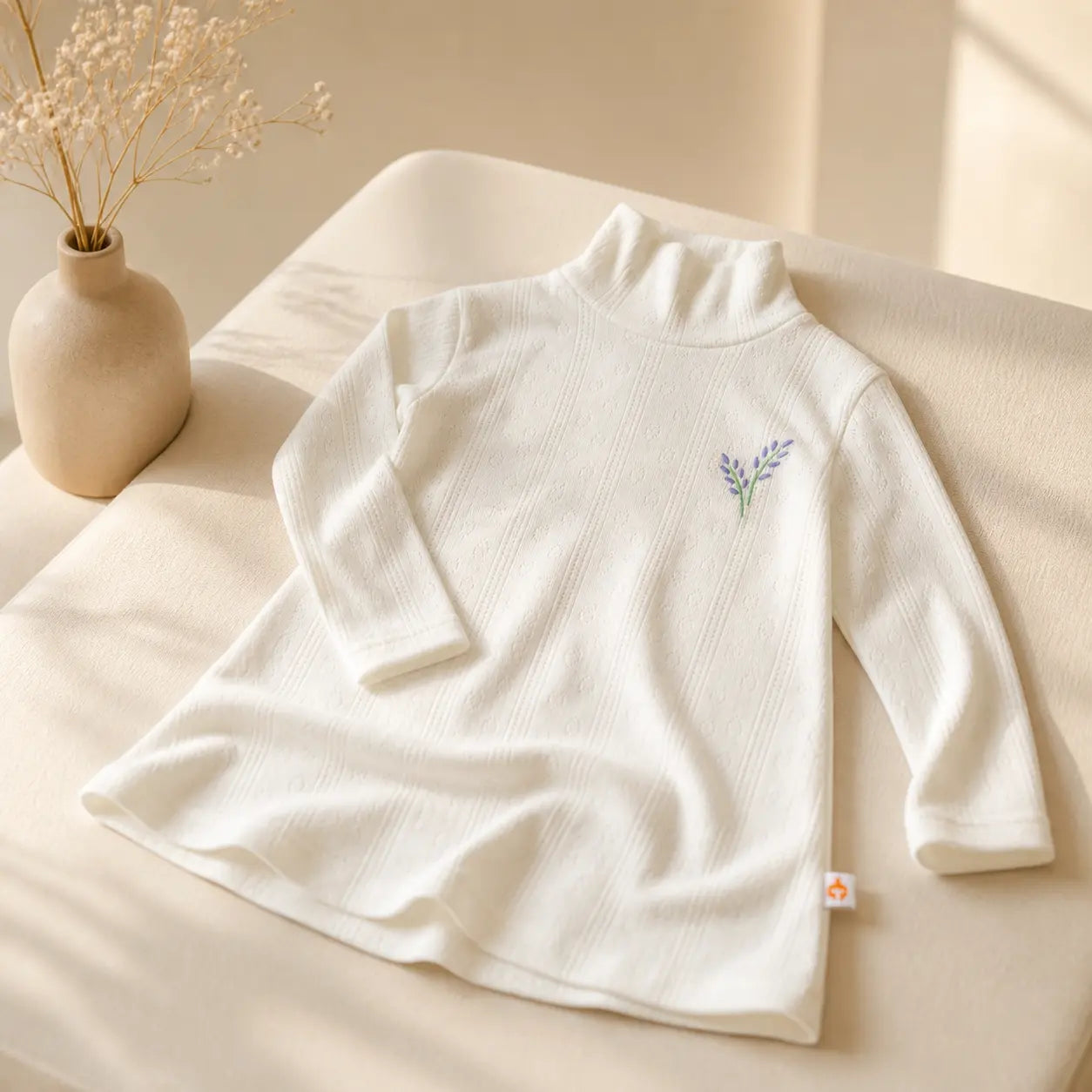 Girls Cotton White Colour Full Sleeve Long Top