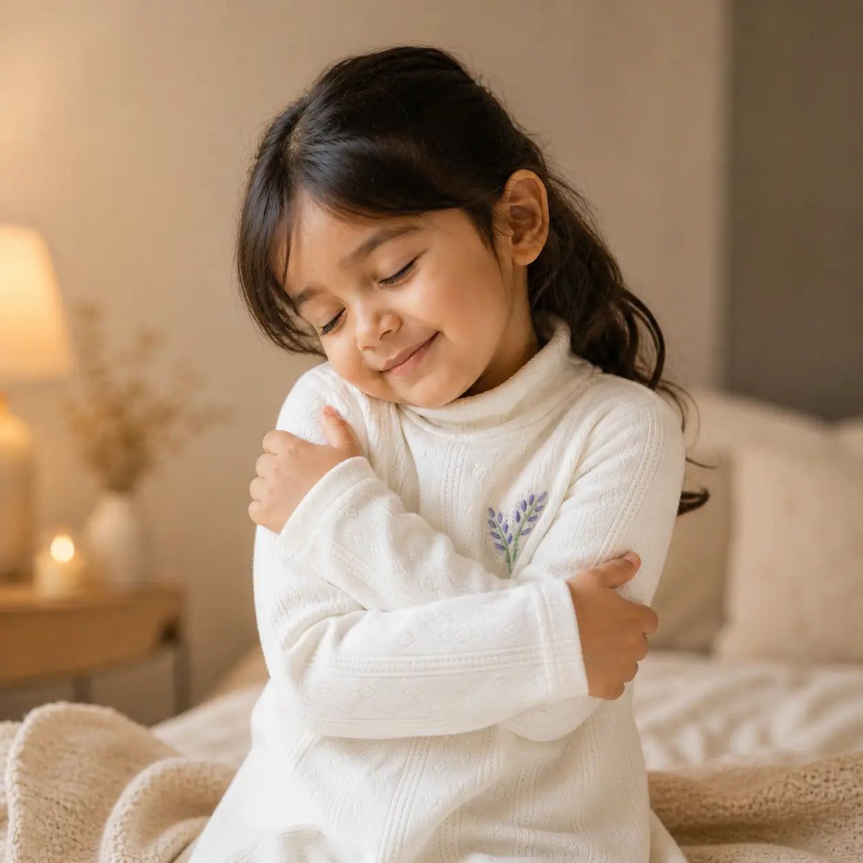 Girls Cotton White Colour Full Sleeve Long Top
