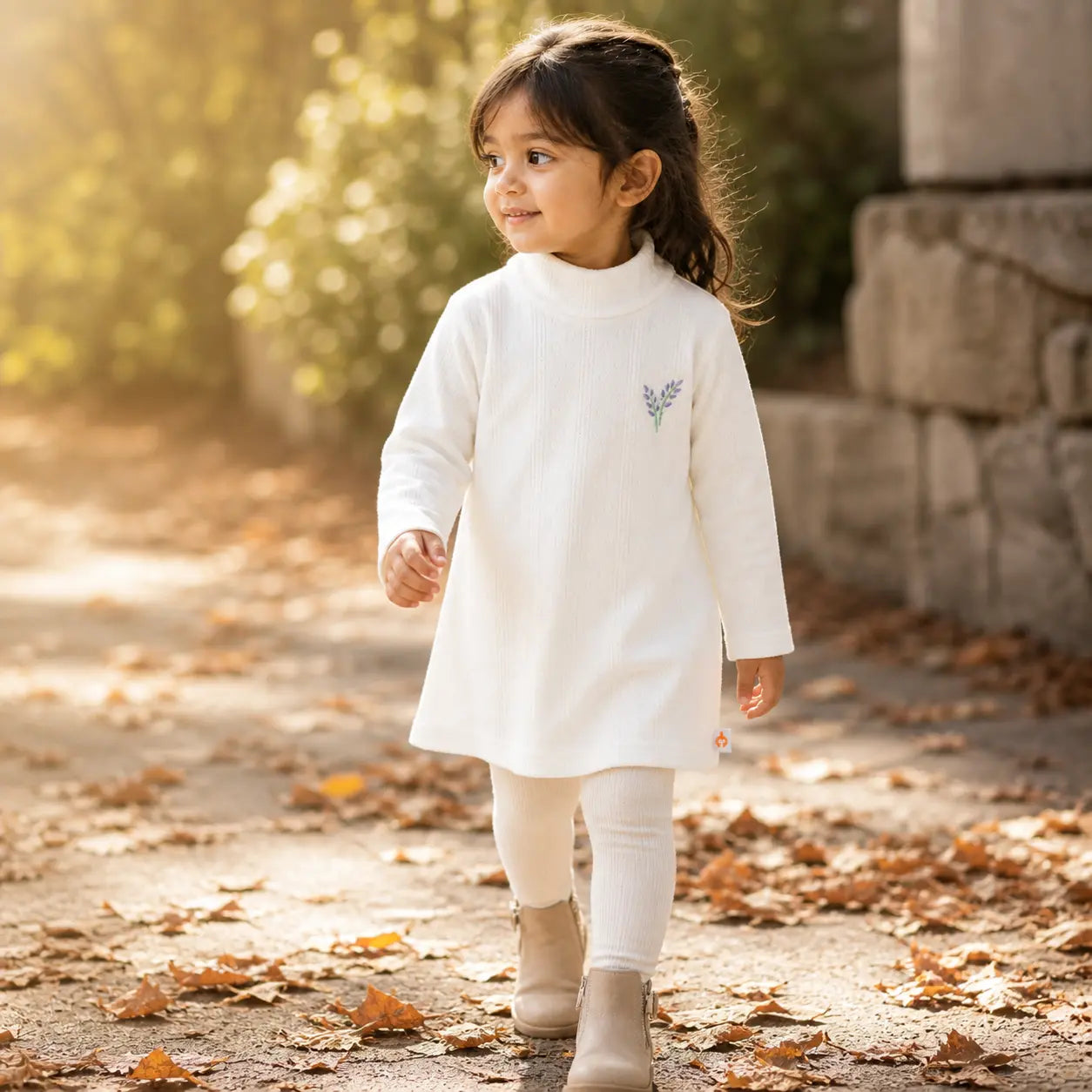 Girls Cotton White Colour Full Sleeve Long Top