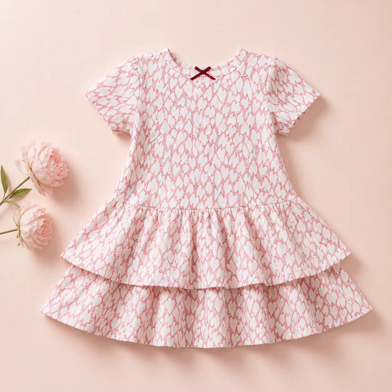 Girls Cotton All Over Printed Dress