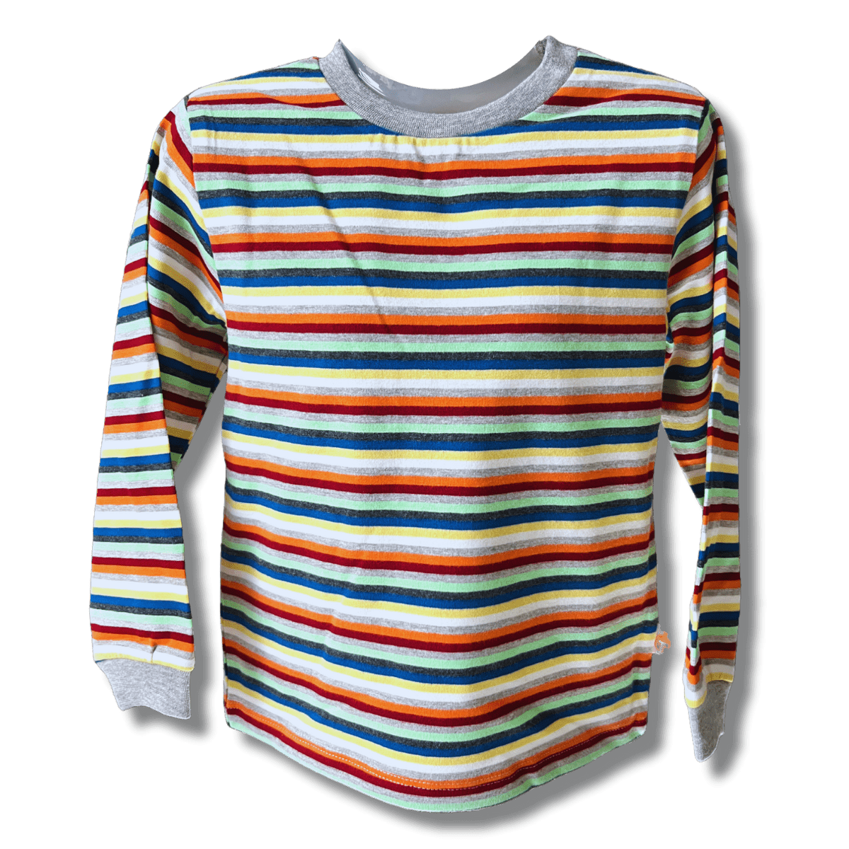 Boys Multi - Coloured Striped Cotton Full - Sleeve T-Shirt - Plumage Shop