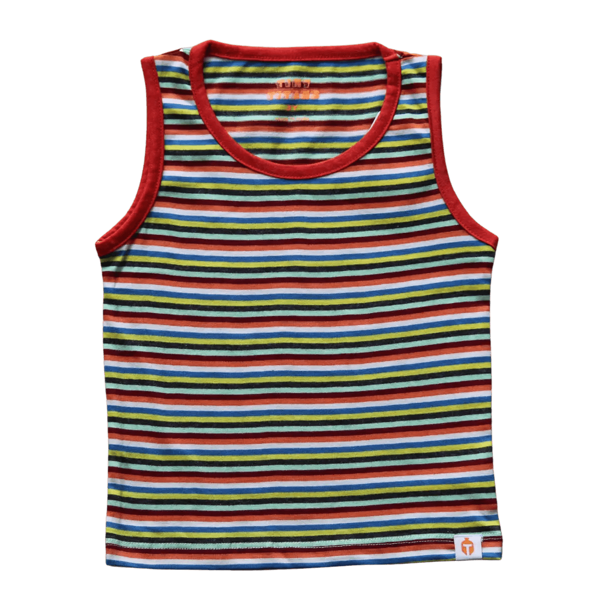 Boys Yarn - Dyed Striped Sleeveless T-Shirt - Mini Stripes - Plumage Shop
