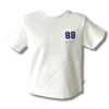 Boys White Colour Cotton Printed Half Sleeve Printed T-Shirt.