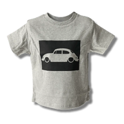 Boys Grey Colour Car Printed Half Sleeve Printed T-Shirt.