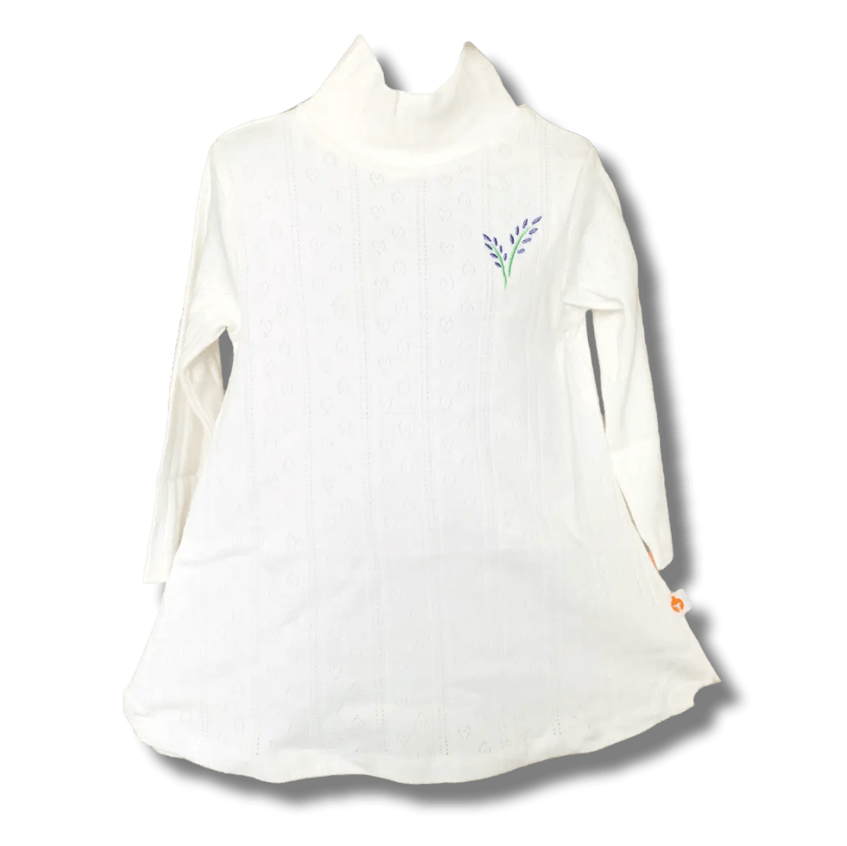 Girls Cotton White Colour Full Sleeve Long Top - Plumage Shop