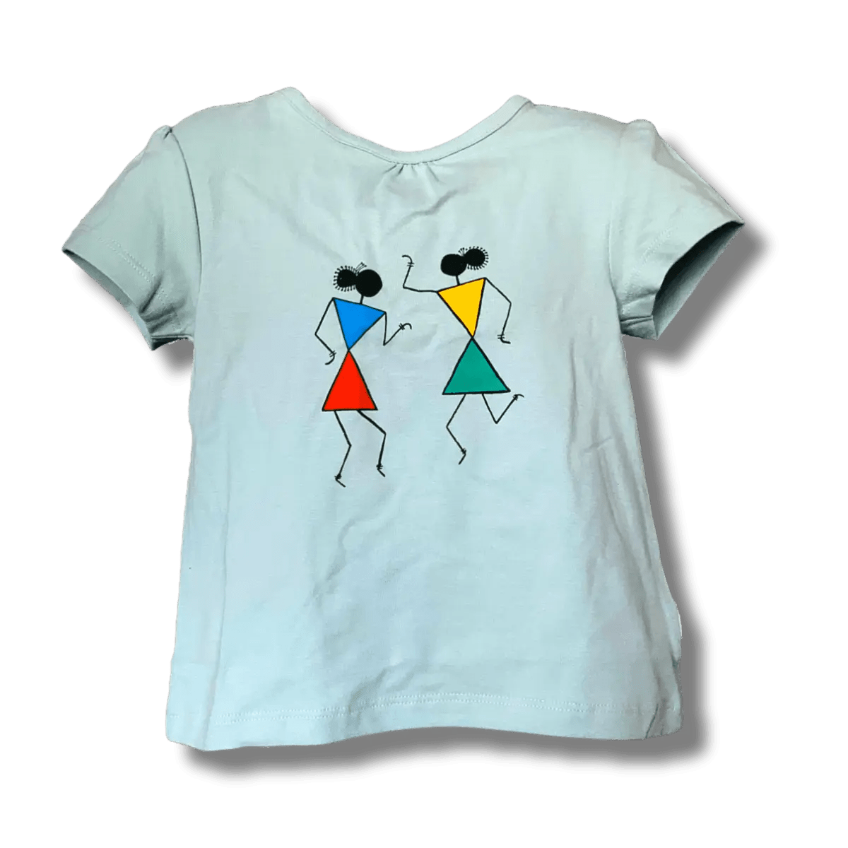 Girls Pista Green Colour Printed Half Sleeve T-Shirt - Plumage Shop